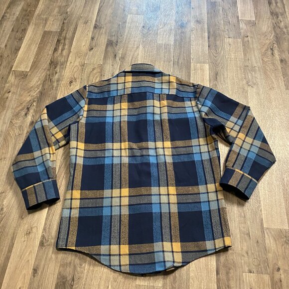 Northwest Territory Men's Flannel Button Down Shirt Size Medium Blue Plaid - Picture 3 of 5